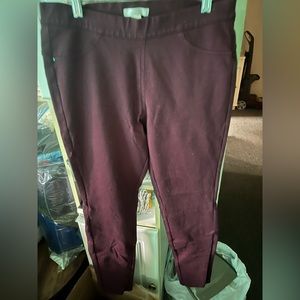 Lauren Conrad purple pull up dress pant jeggings size medium